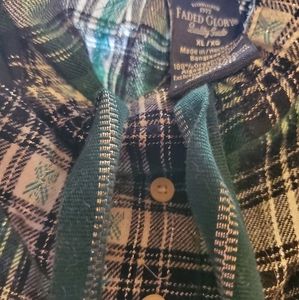 Faded Glory Green Plaid Loungewear